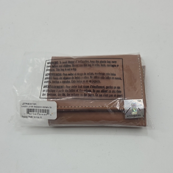 Tan Leather Wallet Los Angeles Lakers New - Picture 16 of 16